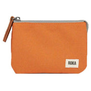 Roka Orange Carnaby Small Sustainable Canvas Wallet