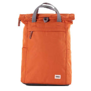 Roka Orange Finchley A Medium Sustainable Canvas Backpack