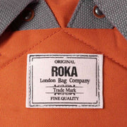 Roka Orange Finchley A Medium Sustainable Canvas Backpack