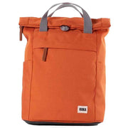 Roka Orange Finchley A Small Sustainable Canvas Backpack